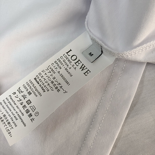ロエベ ロゴプリント柄クルーネック半袖Tシャツ