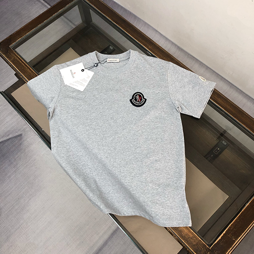 モンクレールスーパーコピー 新しいロゴ歯ブラシ刺繍半袖Tシャツ