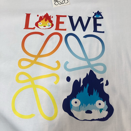 ロエベ ロゴプリント柄クルーネック半袖Tシャツ