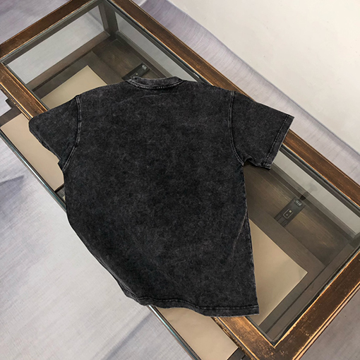 モンクレール 新しい重工炒め色水洗いクラシックダブルロゴ半袖Tシャツ