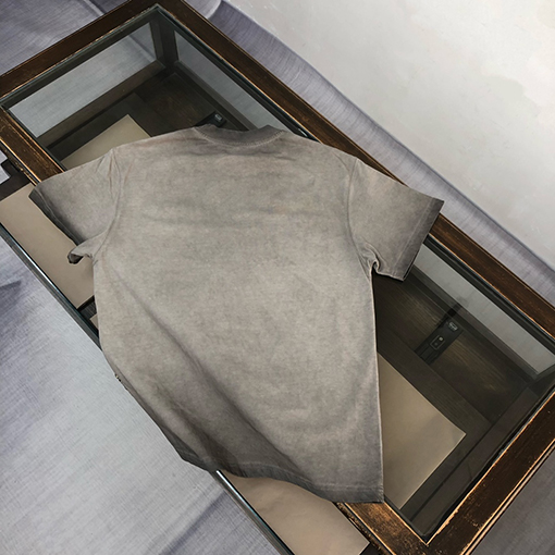 モンクレール 新しい重工炒め色水洗いクラシックダブルロゴ半袖Tシャツ