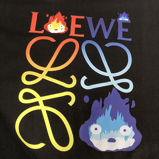 ロエベ ロゴプリント柄クルーネック半袖Tシャツ