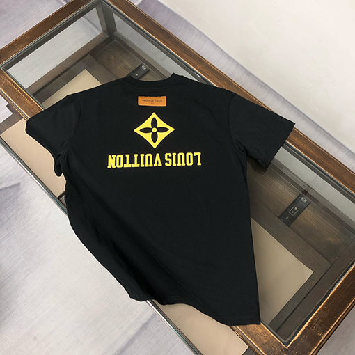 ルイヴィトン フロントロゴロゴプリントクルーネック半袖Tシャツ