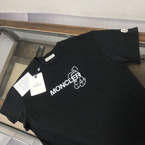 モンクレールスーパーコピー 前後ブランドプリントロゴ半袖Tシャツ