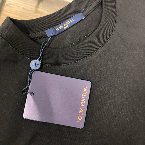 ルイヴィトン フロントロゴロゴプリントクルーネック半袖Tシャツ