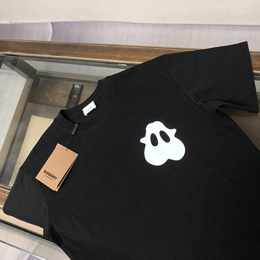 バーバリー 胸の小さなモンスタープリント半袖Tシャツ