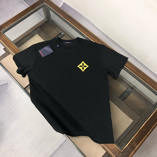 ルイヴィトン フロントロゴロゴプリントクルーネック半袖Tシャツ