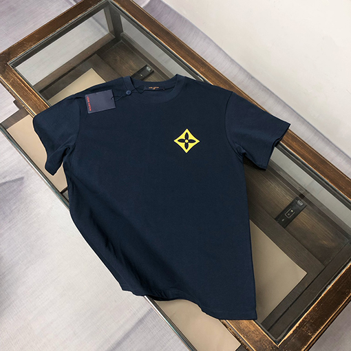 ルイヴィトン フロントロゴロゴプリントクルーネック半袖Tシャツ