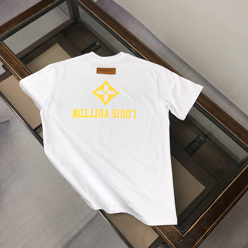 ルイヴィトン フロントロゴロゴプリントクルーネック半袖Tシャツ