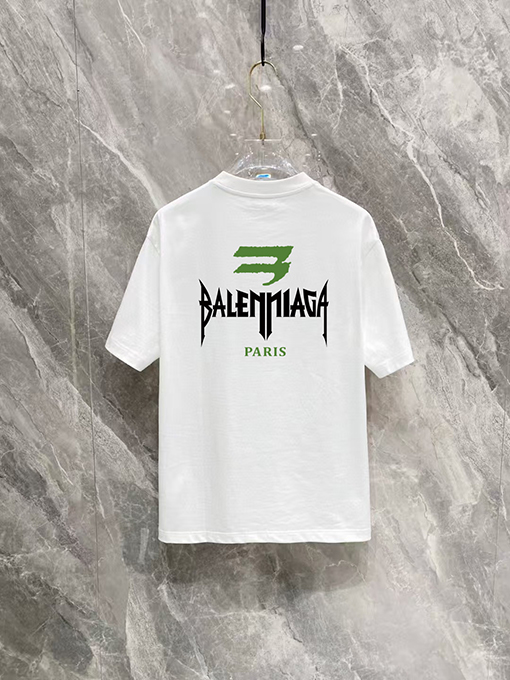 バレンシアガスタイリッシュなクルーネックTシャツ