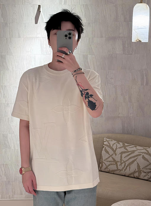 ルイヴィトンLouis Vuittonスーパーコピージャカード&middot;ニット 半袖 Tシャツ