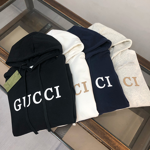 グッチスーパーコピーフードパーカーGUCCI ロゴ プリント