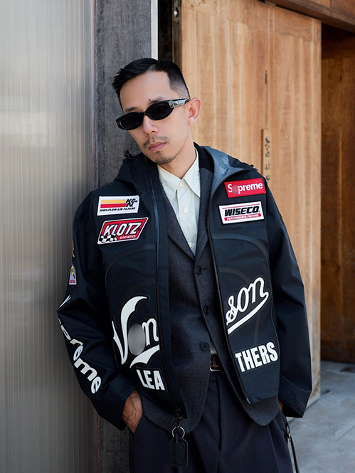 シュプリーム+VANSON LEATHERSパーカー フードジャケット　アウター