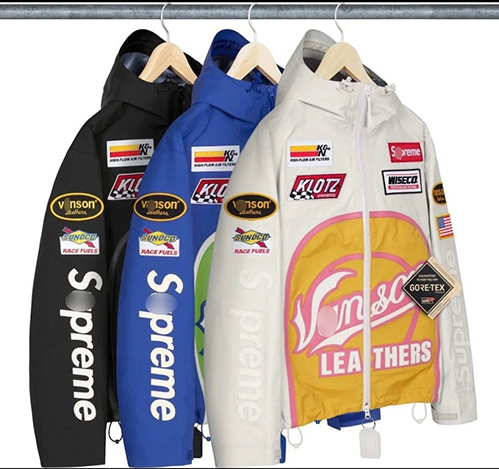 シュプリーム+VANSON LEATHERSパーカー フードジャケット　アウター