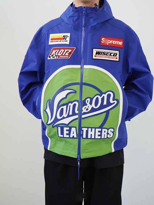 シュプリーム+VANSON LEATHERSパーカー フードジャケット　アウター