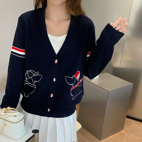 トム ブラウンスーパーコピー レディース ニットカーディガントリコロールライン