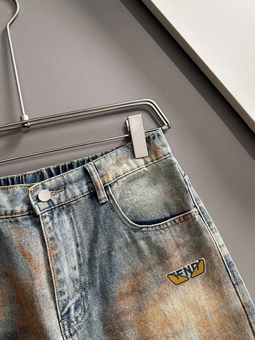 フェンディ スーパーコピーデニムパンツダメージ加工