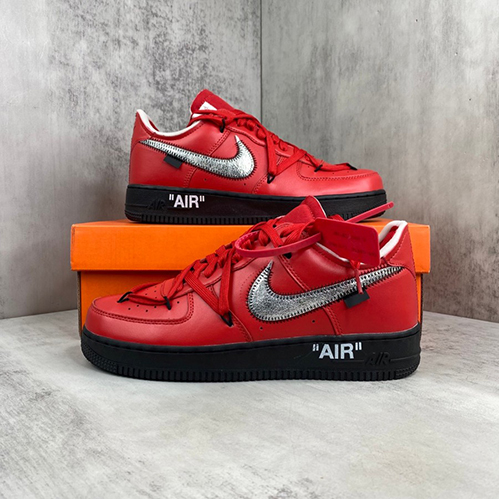 ナイキ &times; オフホワイト メンズ スニーカーレッド