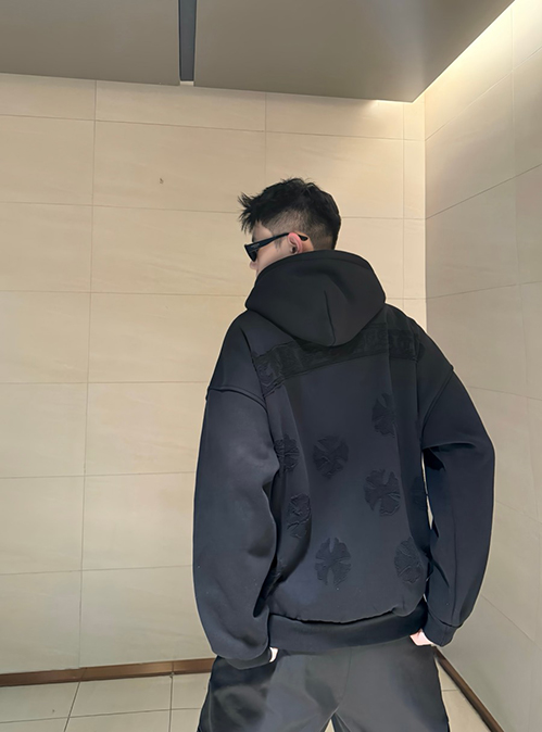 クロムハーツスーパーコピー パーカー フードジャケットクロスパッチ付き