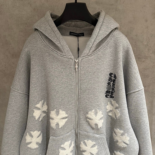 クロムハーツスーパーコピー パーカー フードジャケットクロスパッチ付き