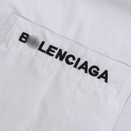 バレンシアガスーパーコピー メンズ／レディース シャツ左胸ポケット ロゴ