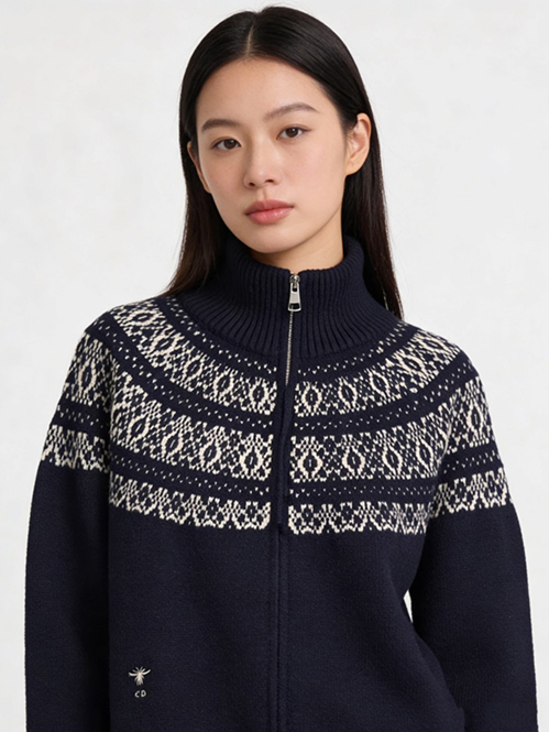 ディオール レディース ニットジャケット アウター暖かさ