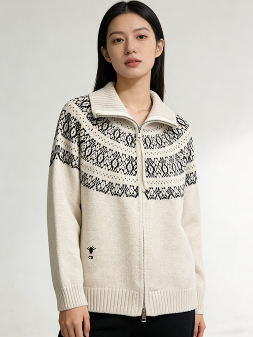 ディオール レディース ニットジャケット アウター暖かさ