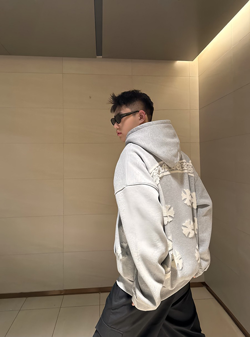 クロムハーツスーパーコピー パーカー フードジャケットクロスパッチ付き