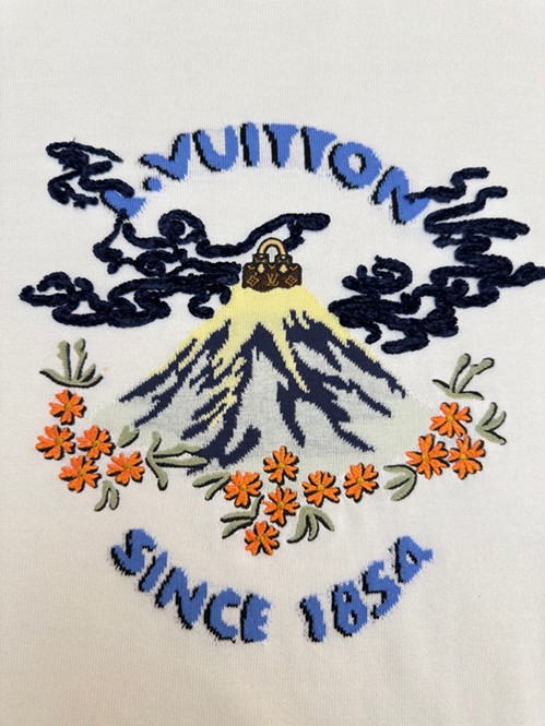 ルイ・ヴィトン ホワイトカラーベーシックなデザイン半袖Tシャツ