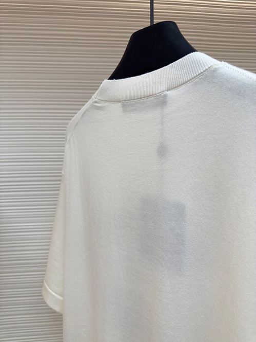 ルイ・ヴィトン ホワイトカラーベーシックなデザイン半袖Tシャツ