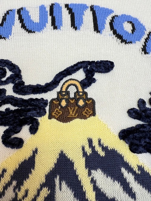 ルイ・ヴィトン ホワイトカラーベーシックなデザイン半袖Tシャツ