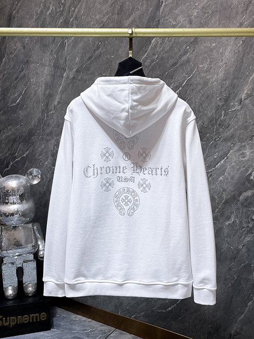 クロムハーツ スーパーコピーホースシュー バックプリント ジップパーカー