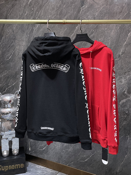 クロムハーツ ホースシュー ロゴ フードジップパーカー