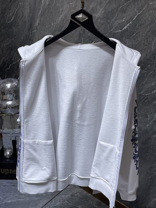 クロムハーツスーパーコピー ホースシュー 刺繍ロゴ フードパーカー