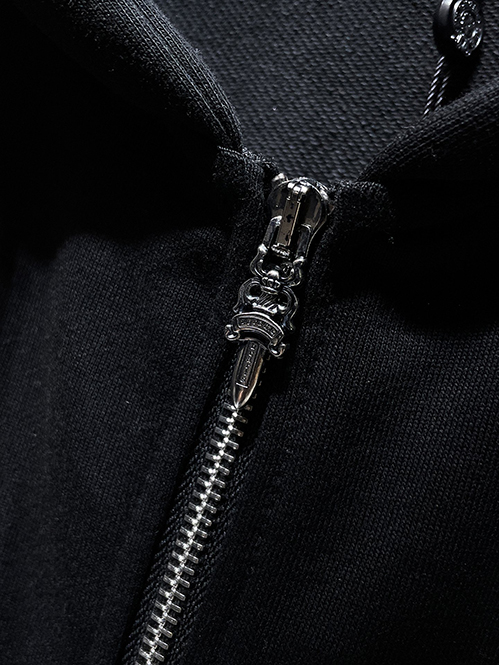 クロムハーツ スーパーコピーホースシュー バックプリント ジップパーカー