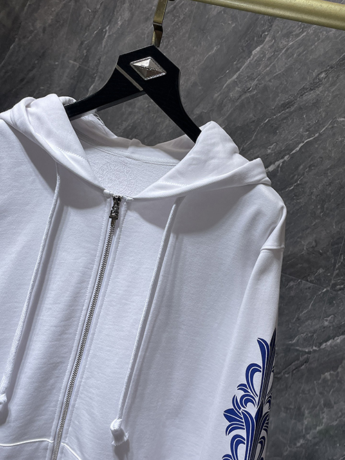 クロムハーツスーパーコピー ホースシュー 刺繍ロゴ フードパーカー