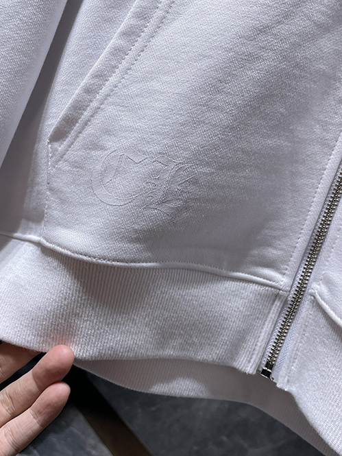 クロムハーツスーパーコピー ホースシュー 刺繍ロゴ フードパーカー