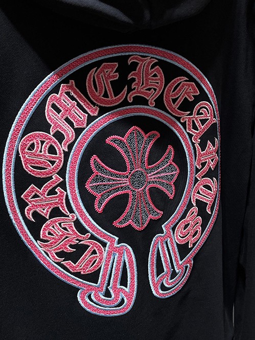 クロムハーツコピー ホースシューロゴ ジップアップ フーディー