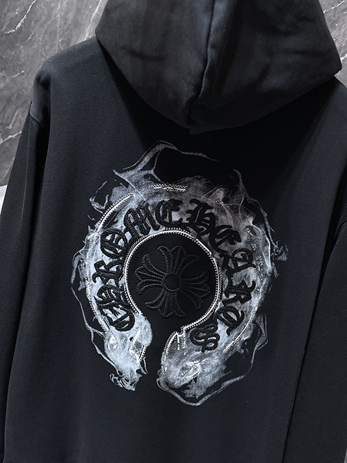 クロムハーツスーパーコピー ホースシュー デザイン フードジップアップ