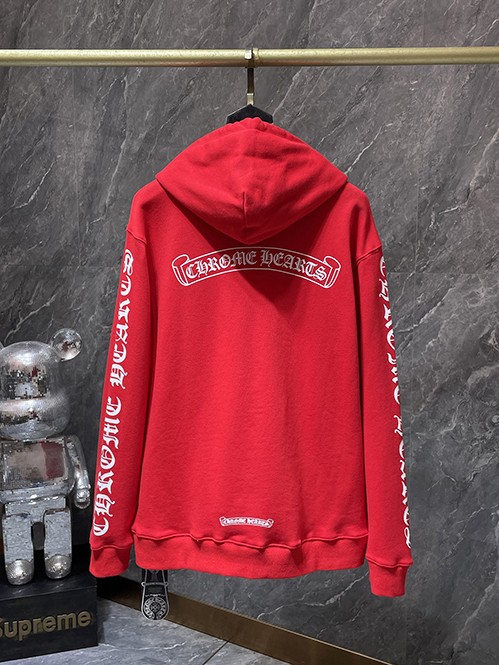 クロムハーツ ホースシュー ロゴ フードジップパーカー