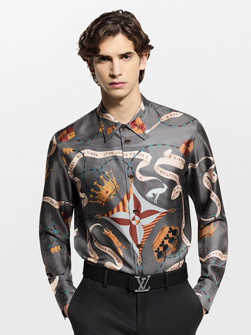 ルイ・ヴィトンメンズ レディース キーポル ボストンバッグ デニムシャツ