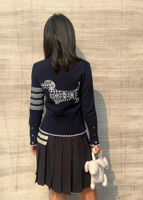 トムブラウンスーパーコピー レディースミラノステッチ カーディガン