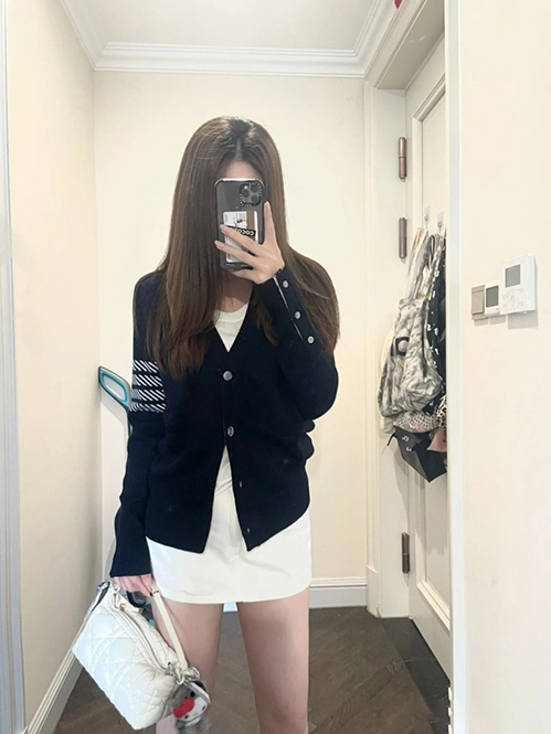 トムブラウンスーパーコピー レディースミラノステッチ カーディガン