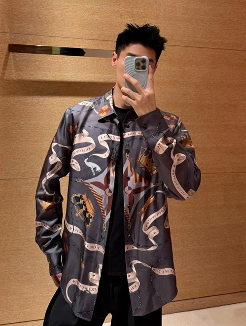 ルイ・ヴィトンメンズ レディース キーポル ボストンバッグ デニムシャツ