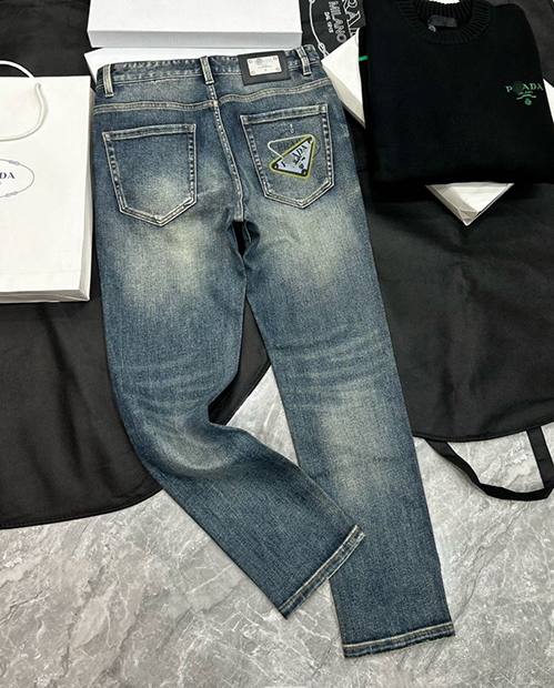 ルイ・ヴィトン ストリートスタイル デニムカーゴパンツ