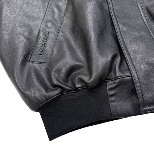 バレンシアガ オーバーサイズ レザー バイカージャケット