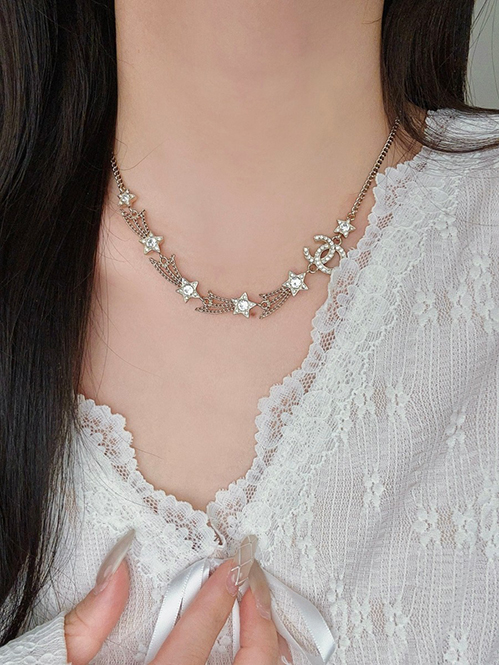 シャネル シルバートーン CC ネックレス