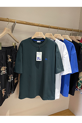 バーバリー  新しいメンズ軍馬クルーネック半袖Tシャツ