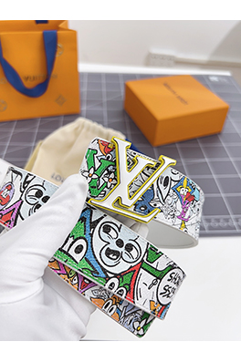 ルイヴィトン  ファッショナブルなヴィンテージプリントベルト