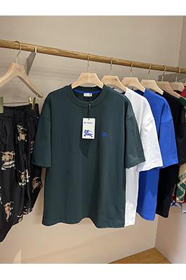 バーバリー  新しいメンズ軍馬クルーネック半袖Tシャツ